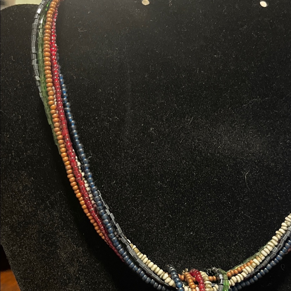 Chico’s Multistrand Beaded Statement Necklace - image 3